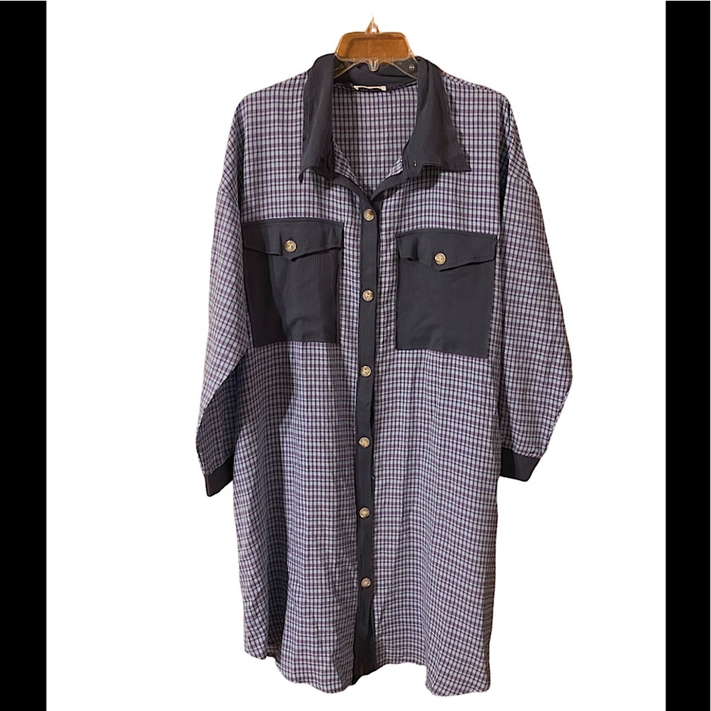 Bucket List Plaid Shacket - Picture 2 of 6